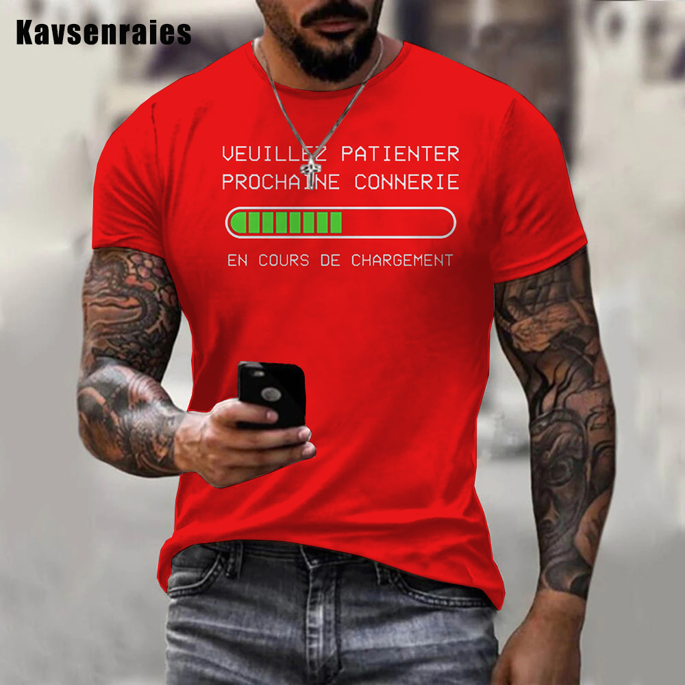 Fashion Summer Hot Popular Prochaine Connerie En Cours Printed 3D Men T-shirt UniCasual Soft Short Sleeve T-shirt Clothing